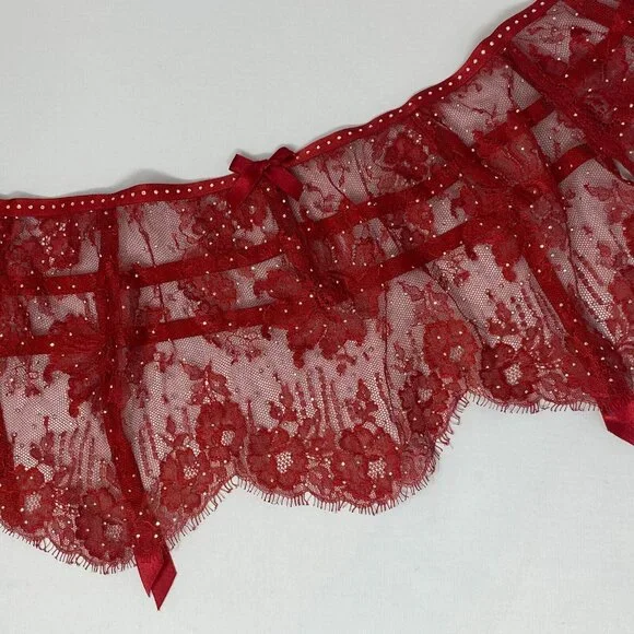 Agent Provocateur Davinah Red Suspender AP3 Medium NWT $695 - Picture 5 of 8